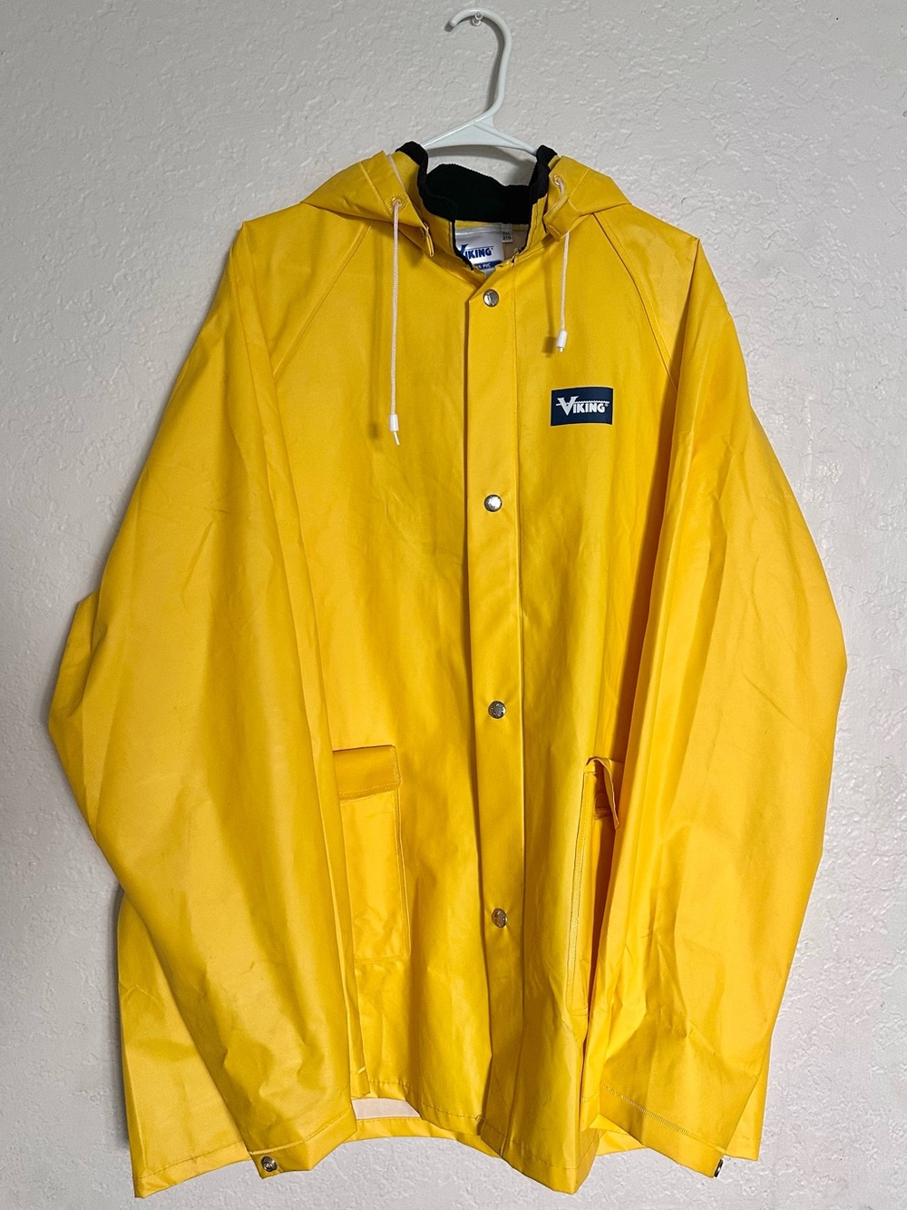 Viking Big & Tall Men's Yellow Hooded Raincoat - Waterproof Shell, 3XL